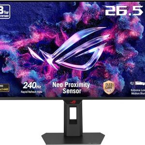 ROG Strix XG27AQDMES Gaming Monitor (27 Inch (26.5 Inch Visible) 1440p QD-OLED, 240 Hz, 0.03ms, Neo Proximity Sensor, ASUS OLED Care Pro, G-SYNC Compatible, 99% DCI-P3, DisplayWidget Center)