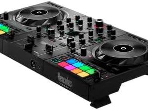 Hercules DJControl Inpulse 500: 2-deck USB DJ controller for Serato DJ and DJUCED (included) | Serato Dj Lite and Djuced Included, Built-in Audio Interface, 16 Rgb Pads, Touch Jog Wheels