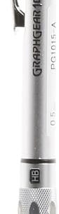 Pentel Graph Gear 1000 Automatic Drafting Pencil, 0.5mm Lead Size, Brushed Metal Barrel, 1 Each (PG1015A)