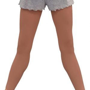Women’s Dance Knit Shorts High Waisted Ballet Warm Up Shorts Pull-On Ruffle Hem Rayon Practice Shorts