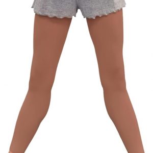 Women’s Dance Knit Shorts High Waisted Ballet Warm Up Shorts Pull-On Ruffle Hem Rayon Practice Shorts