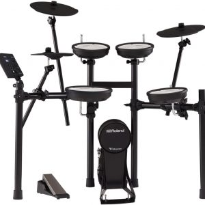 Kit de batería electrónica Roland TD-07KV en V – Legendario kit de doble capa de todos los cabezales de malla con una expresión y jugabilidad superiores – Audio y MIDI Bluetooth – USB para grabar