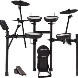 Kit de batería electrónica Roland TD-07KV en V – Legendario kit de doble capa de todos los cabezales de malla con una expresión y jugabilidad superiores – Audio y MIDI Bluetooth – USB para grabar