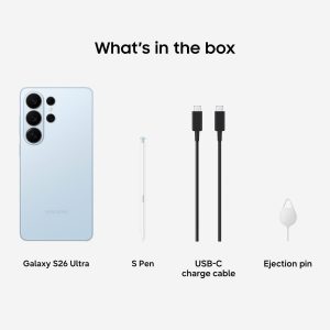 Samsung Galaxy S26 Ultra, Unlocked Android Smartphone, 512GB, Sky Blue | Privacy Display, Galaxy AI, AI Camera, Super Fast Charging 3.0, Durable Battery, 2026, US 1 Year Warranty