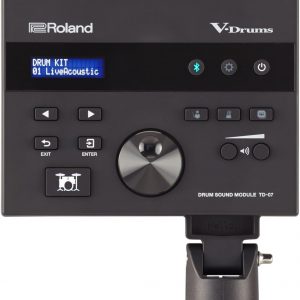 Kit de batería electrónica Roland TD-07KV en V – Legendario kit de doble capa de todos los cabezales de malla con una expresión y jugabilidad superiores – Audio y MIDI Bluetooth – USB para grabar