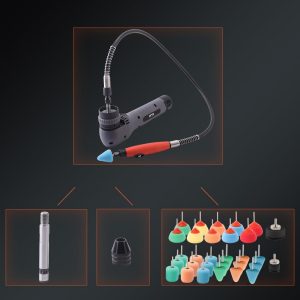 Cordless Mini Polisher, SPTA 12V Cordless Polisher for Detailed Polishing, Cordless Car Buffer Polisher, RO&DA Buffer Polisher with Mini Polishing Pads and Wool Pads for Polishing, Sanding, Cleaning