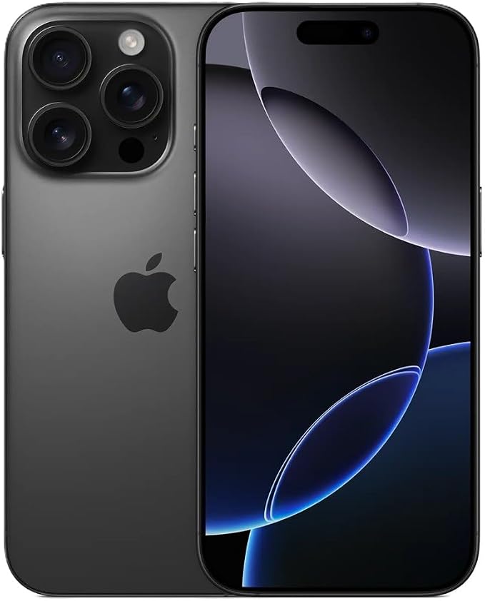 Apple iPhone 16 Pro Max, 512GB, Black Titanium - Unlocked (Renewed)