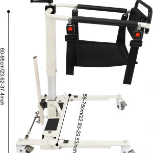 Patient Lift Transfer Chair, Portable Patient Lift Wheelchair, Lift Transfer Chair for Car with Wheels, Bedside for Households, Hospitals, Nursing Homes, Beds