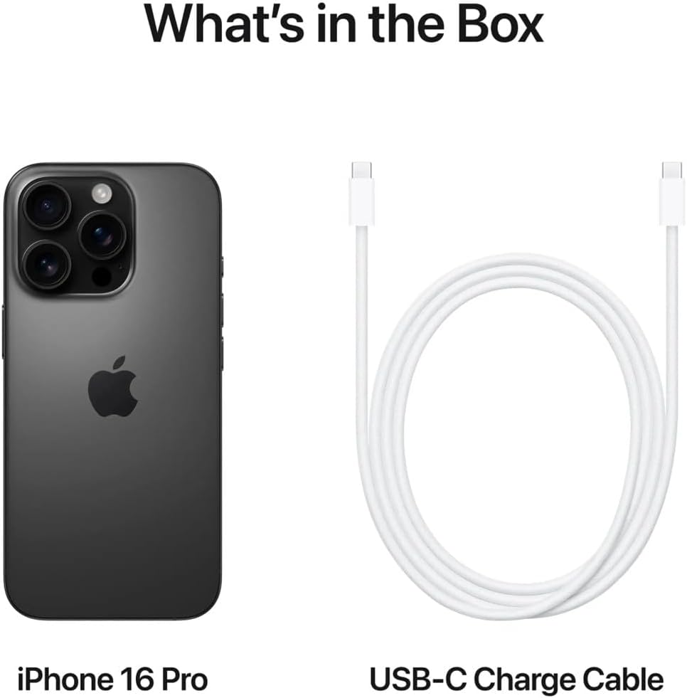 Apple iPhone 16 Pro Max, 512GB, Black Titanium - Unlocked (Renewed)