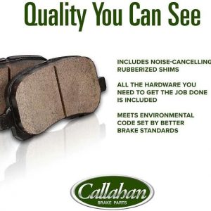Callahan Brake Parts Front and Rear Brake Kit For BMW X5 2007-10 - Drilled & Slotted Disc Rotors with Ceramic Brake Pads + Sensors, EBYK034998