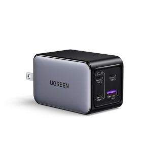 UGREEN Nexode 65W Wall Charger, 4-Port, GaN Fast Charging Block | 3 USB C & 1 USB A, Foldable Plug, Travel Essentials, for MacBook Pro/Air/Neo, iPhone 17/16, Galaxy S26/S25, iPad, Steam Deck