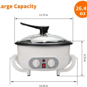 Upgrade Coffee Roaster Machine for Home Use, 110V Household Electric Coffee Bean Roaster with Timer 1200W Roasting Machine Peanut Bean Home Coffee Roaster