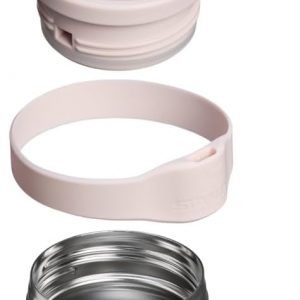 STANLEY Adventure To-Go - Tarro de comida y tenedor de 24 onzas, recipiente de alimentos aislado al vacío, tapa de rosca de boca ancha, plegable para viajes, acero inoxidable con tapa a prueba de fugas, sin BPA, espiral amanecer