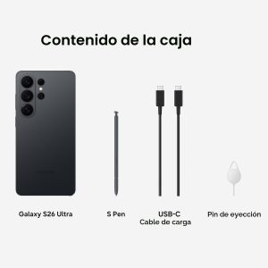 Samsung Galaxy S26 Ultra, teléfono inteligente Android desbloqueado, 256GB, negro | Pantalla de privacidad, Galaxy AI, cámara AI, carga súper rápida 3.0, batería duradera, 2026, garantía de 1 año de EE. UU