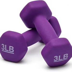 Amazon Basics - Mancuerna de entrenamiento de fácil agarre, con revestimiento de neopreno, disponibles en varios juegos y pesos