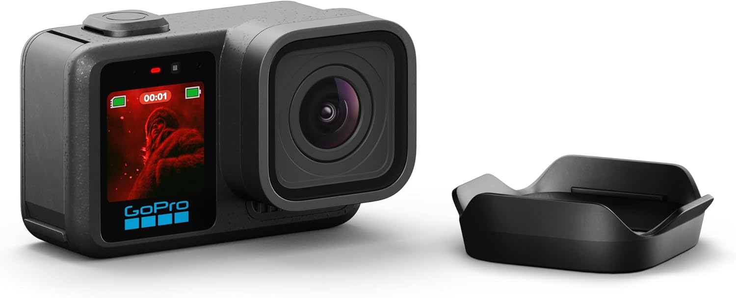 GoPro Mission 1 PRO - Compact Cinema Action Camera with 8K60 Video, 1" Sensor, Advanced Low Light Performance, 50MP Photos, 960fps Slo-Mo, HyperSmooth Stabilization