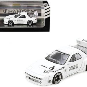 Diecast Model Car Compatible with Inno64 Mazda RX-7 FC3S Pandem Aero Widebody White 1/64 IN64-RX7FCP-WHI1
