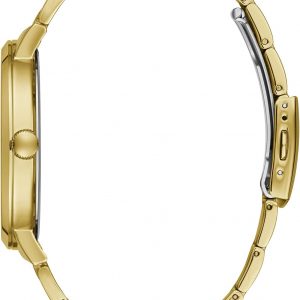 Guess Reloj de acero inoxidable con esfera de diamante genuino