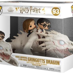 Funko Pop! Rides: Dragón de Gringotts de Harry Potter con Harry, Ron y Hermione, figura de vinilo