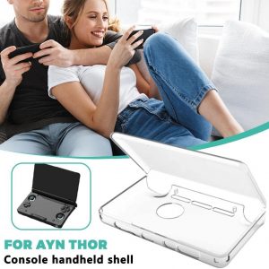 Funda protectora de mano para Ayn Thor, funda protectora completa de plástico transparente para consola de juegos Ayn Thor, cómoda funda rígida antideslizante a prueba de arañazos anticaídas