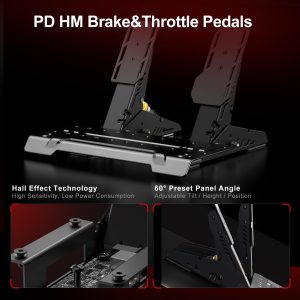 PXN VD6 Bundle: PC Steering Wheel and Pedals – 6 Nm Direct Drive Servo Motor Base, W AS Racing Wheel, Hall Effect 2-Pedal Set, and Table Clamp – Professional Sim Racing Setup for Windows PC (7–11)