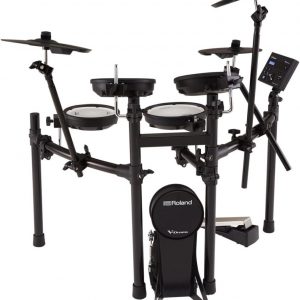 Kit de batería electrónica Roland TD-07KV en V – Legendario kit de doble capa de todos los cabezales de malla con una expresión y jugabilidad superiores – Audio y MIDI Bluetooth – USB para grabar