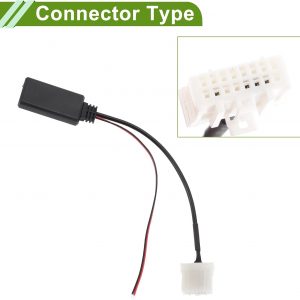 Arnés de radio estéreo para Mazda 3 2006 conveniente negro frontal Bluetooth AUX adaptador de música cable de plástico, metal 1 unids