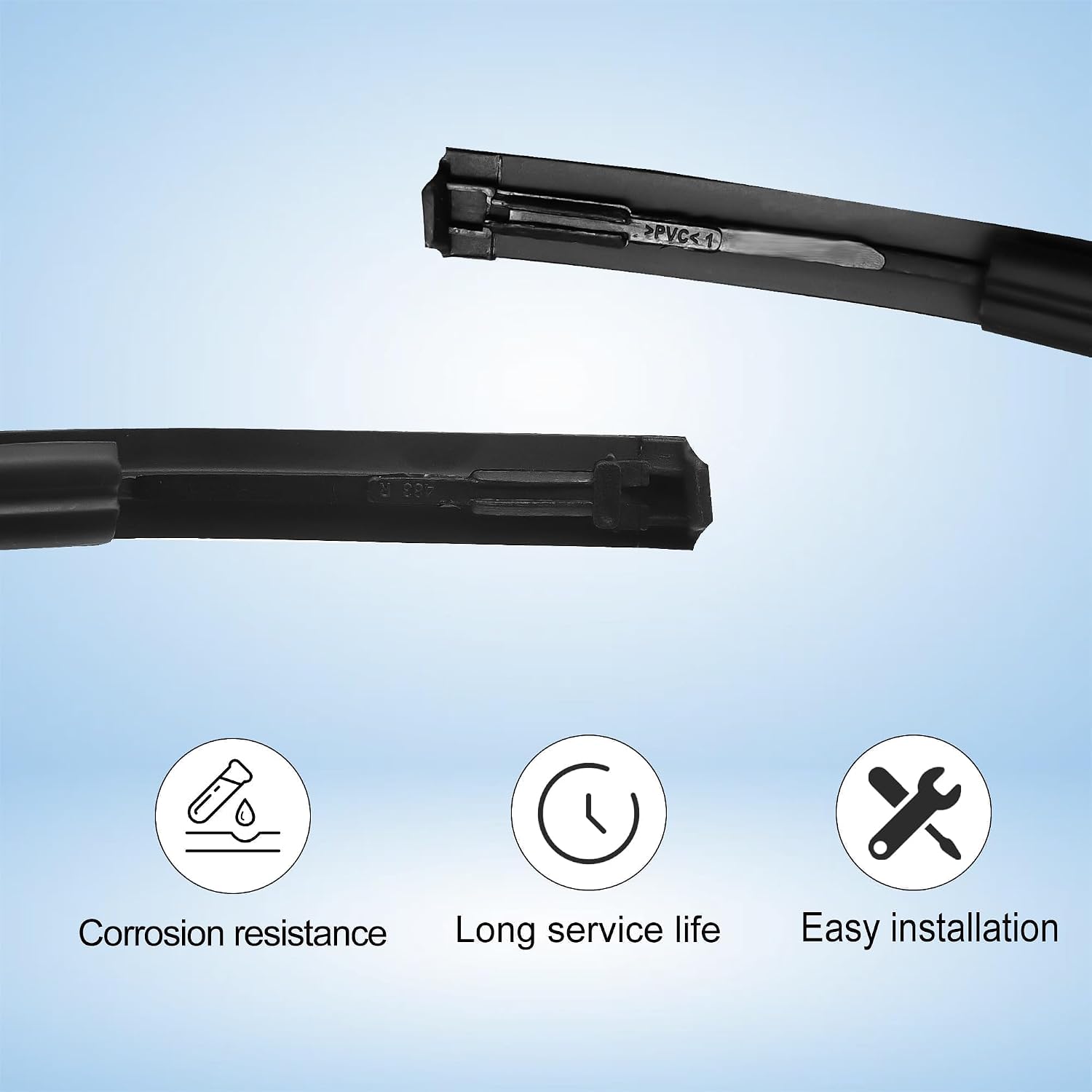 75551-52130 Pair Roof Drip Molding Strips Roof Molding Drip Weatherstrip Left and Right Side Fits for Toyota Yaris Hatchback 2006 2007 2008 2009 2010 2011 Replace 75551-52130