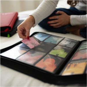 Vault X 9 Pocket Zip Trading Card Binder 360 Cards Exo-Tec (Black) | Holds 360 standard-size TCG cards in 20 side-loading 9-pocket pages. Padded, water-resistant Exo-Tec cover.