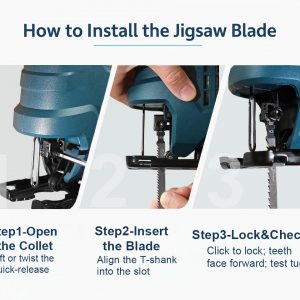 Juego de 30 hojas de sierra de calar, surtido de hojas de sierra de calar con vástago en T para cortar madera, metal y plástico (T101AO, T101B, T101BR, T118A, T118B, T144D, T244D, T111C