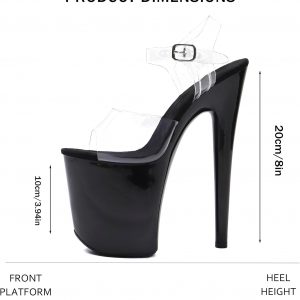 WUXIN H&P Sandalias de plataforma de 8 pulgadas con tacón de aguja para mujer, zapatos de baile exóticos, tacones de fiesta de noche sexy
