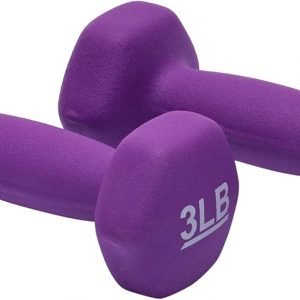 Amazon Basics - Mancuerna de entrenamiento de fácil agarre, con revestimiento de neopreno, disponibles en varios juegos y pesos