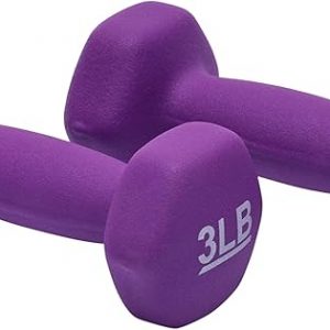Amazon Basics - Mancuerna de entrenamiento de fácil agarre, con revestimiento de neopreno, disponibles en varios juegos y pesos
