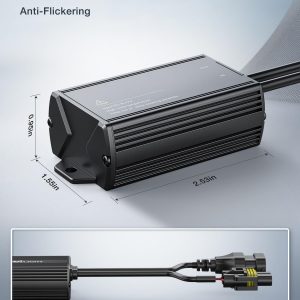Nilight H11/H9/H8 LED CANbus Decodificador - Arnés antiparpadeo libre de errores, condensador de resistencia para bombilla LED de faro delantero, 6 vatios, paquete de 2 | Condensador de resistencia libre de errores de 6 vatios, paquete de 2