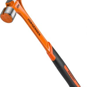 Jorgensen Martillo de 22 onzas, martillo de garra recta con soporte magnético para uñas, martillo de garra con cara fresada, extractor de uñas lateral, agarre absorbente de golpes, martillo forjado de una pieza resistente
