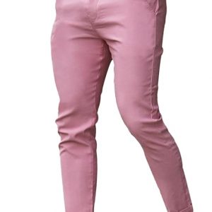 GINGTTO - Pantalones de vestir para hombre, ajustados, con puños elásticos