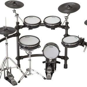 NUX Kit de batería digital insignia DM-8 para rendimiento en escenario y estudio, mejor sonido, 30 kits de batería preestablecidos HQ, 18 ranuras para kit definido por el usuario, importación de muestras WAV, audio Bluetooth + entrada auxiliar