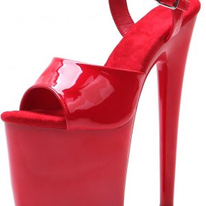 WUXIN H&P Sandalias de plataforma de 8 pulgadas para mujer, con correa al tobillo, plataforma de tacón alto de 8 pulgadas, plataforma exótica de 7.9 in, zapatos de tacón de aguja