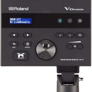 Kit de batería electrónica Roland TD-07KV en V – Legendario kit de doble capa de todos los cabezales de malla con una expresión y jugabilidad superiores – Audio y MIDI Bluetooth – USB para grabar