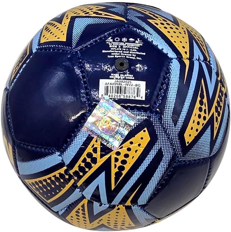 Icon Sports Argentina National Football Team Soccer Ball Ball- Messi 10 Size 2 Ball - Navy