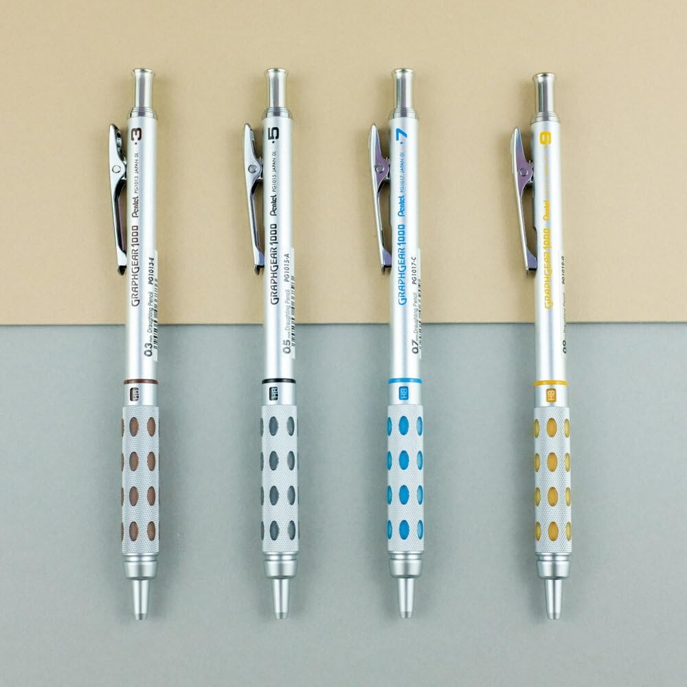 Pentel Graph Gear 1000 Automatic Drafting Pencil, 0.7mm Lead Size, Blue Barrel, 1 Each (PG1017C)