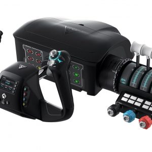 Turtle Beach VelocityOne Flight Universal Control System - Xbox Series X & Xbox Series S, Xbox One & Windows 10 & 11 PCs with Yoke Handle, Throttle Quadrant, Trim Wheel & Rudder Controls | Xbox Series X|S, Xbox One, Windows PC, Complete Controls, Yoke Handle, Throttle Quadrant, Trim Wheel & Rudder Controls, Black