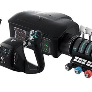 Turtle Beach VelocityOne Flight Universal Control System - Xbox Series X & Xbox Series S, Xbox One & Windows 10 & 11 PCs with Yoke Handle, Throttle Quadrant, Trim Wheel & Rudder Controls | Xbox Series X|S, Xbox One, Windows PC, Complete Controls, Yoke Handle, Throttle Quadrant, Trim Wheel & Rudder Controls, Black