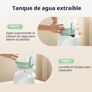 Momcozy Calentador de agua de doble luz para alimentación nocturna, calentador de biberones instantáneo para hacer fórmula, capacidad de 57 onzas más grande, dispensador de fórmula con 6 opciones de
