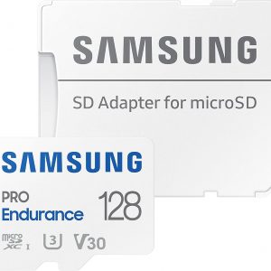 Samsung PRO Endurance - Tarjeta de memoria MicroSDXC de 128 GB con adaptador para cámara de tablero, cámara corporal y cámara de seguridad – Clase 10, U3, V30 (MB-MJ128KA/AM) | MicroSD para cámara de salpicadero, cámara corporal y cámara de seguridad – Clase 10, U1, V10 (‎MB-MJ128KA/AM)