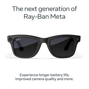 Meta Ray-Ban (Gen 2), Wayfarer, Matte Black | Smart AI Glasses for Men, Women — 2x Battery Life — 3K Ultra HD — 12 MP Camera, Audio, Video Recording — Polarized Gradient Graphite Lenses — Sunglasses