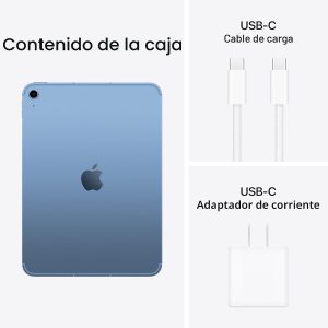 Apple iPad de 11 pulgadas: chip A16, modelo de 11 pulgadas, pantalla Liquid Retina, 128 GB, Wi-Fi 6 + celular 5G, cámara frontal de 12 MP/trasera de 12 MP, Touch ID, duración de la batería durante