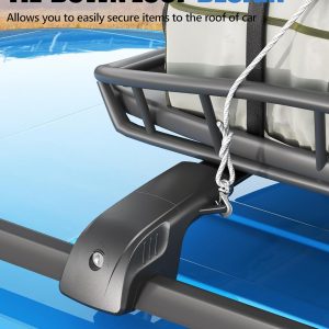 FengYu 300lb Lockable Roof Rack Cross Bars Compatible with Toyota Rav4 2013 2014 2015 2016 2017 2018, Heavy Duty Aluminum Roof Rails Crossbars Cargo Bars Canoe Rooftop Black Carrier Luggage