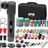 Cordless Mini Polisher, SPTA 12V Cordless Polisher for Detailed Polishing, Cordless Car Buffer Polisher, RO&DA Buffer Polisher with Mini Polishing Pads and Wool Pads for Polishing, Sanding, Cleaning