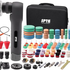 Cordless Mini Polisher, SPTA 12V Cordless Polisher for Detailed Polishing, Cordless Car Buffer Polisher, RO&DA Buffer Polisher with Mini Polishing Pads and Wool Pads for Polishing, Sanding, Cleaning